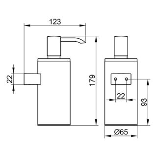 Дозатор дезинфицирующих средств Keuco 04953370100 хром
